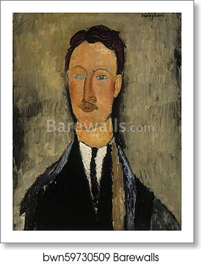 Portrait of the Artist Léopold Survage by Amedeo Modigliani, Art Print