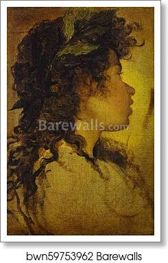 Study for the Head of Apollo in "The Forge of Vulcan" by Diego Velázquez, Art Print