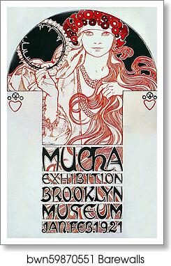 Mucha Exhibition/Exposition Mucha by Alphonse Mucha, Art Print Mucha Exhibition/Exposition Mucha by Alphonse Mucha, Art Print