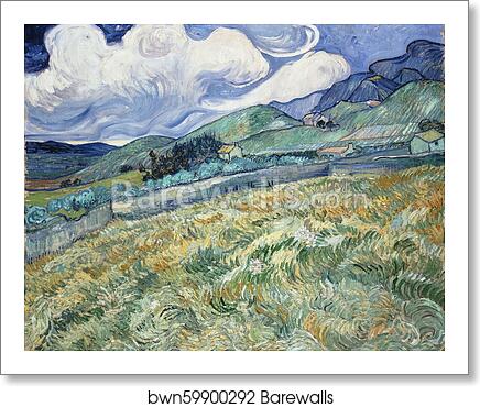 Landscape from Saint-Rémy by Vincent Van Gogh, Art Print