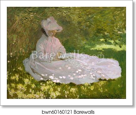 Springtime by Claude Monet, Art Print