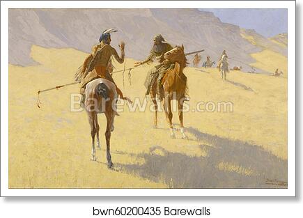 The Parley by Frederic Remington, Art Print