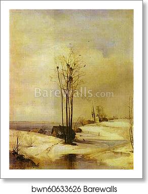 Early Spring. Thaw by Alexey Savrasov, Art Print