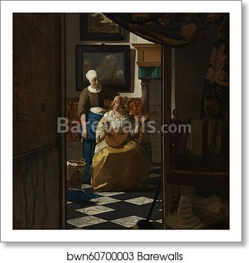 The Love Letter by Johannes Vermeer, Art Print