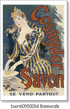 Cosmydor Savon by Jules Chéret, Art Print