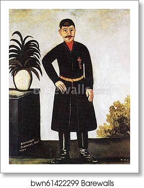 Portrait of Alexander Garanov by Niko Pirosmani, Art Print