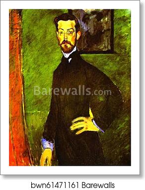 Portrait of Paul Alexandre Against a Green Background by Amedeo Modigliani, Art Print Portrait of Paul Alexandre Against a Green Background by Amedeo Modigliani, Art Print