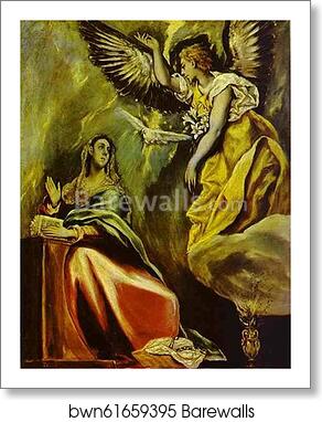 The Annunciation by El Greco, Art Print