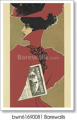 Le journal illustré "Zlata Praha" by Václav Olivia, Art Print