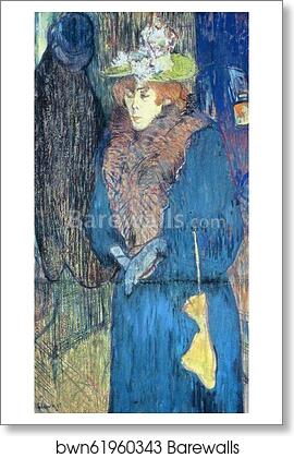 Jane Avril Entering the Moulin Rouge by Henri De Toulouse-Lautrec, Art Print Jane Avril Entering the Moulin Rouge by Henri De Toulouse-Lautrec, Art Print