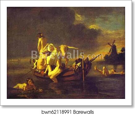 Boys Bathing by Nicolaes Maes, Art Print