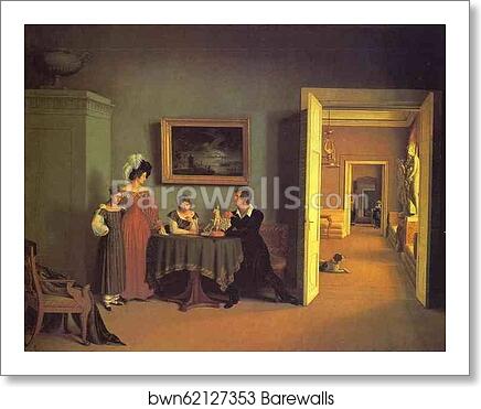 Self-Portrait with Family by Count Feodor Tolstoy, Art Print Self-Portrait with Family by Count Feodor Tolstoy, Art Print