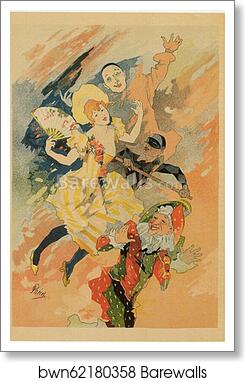 Troisième panneau sans texte : "La Pantomime" by Jules Chéret, Art Print