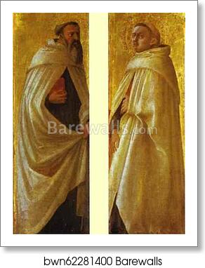 Two Carmelite Saints. Panels from the Pisa Altar by Masaccio, Art Print