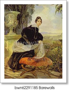 Portrait of Princess Ye. P. Saltykova by Karl Brulloff, Art Print Portrait of Princess Ye. P. Saltykova by Karl Brulloff, Art Print