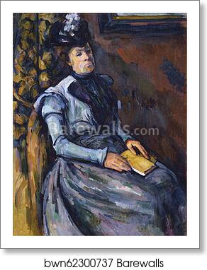 Seated Woman in Blue by Paul Cézanne, Art Print