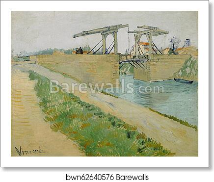 The Langlois bridge by Vincent Van Gogh, Art Print