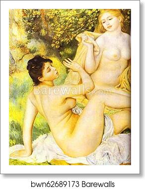 The Bathers. Detail by Pierre-Auguste Renoir, Art Print