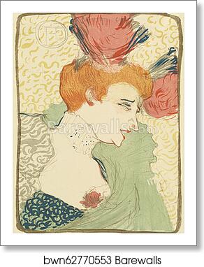 Bust of Mlle. Marcelle Lender  by Henri De Toulouse-Lautrec, Art Print