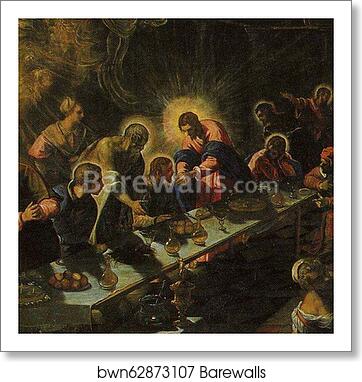 Last Supper. Detail by Jacopo Robusti, Called Tintoretto, Art Print Last Supper. Detail by Jacopo Robusti, Called Tintoretto, Art Print