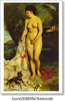 Bather (La Baigneuse au griffon) by Pierre-Auguste Renoir, Art Print Bather (La Baigneuse au griffon) by Pierre-Auguste Renoir, Art Print