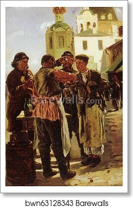 Kvass Vendor. A study for the painting "Flea market in Moscow" by Vladimir Makovsky, Art Print Kvass Vendor. A study for the painting "Flea market in Moscow" by Vladimir Makovsky, Art Print
