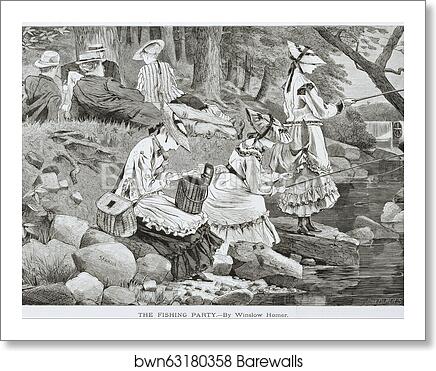 "The Fishing Party--" by Winslow Homer, Art Print
