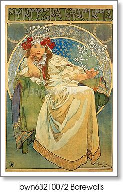Princezna Hyacinta by Alphonse Mucha, Art Print