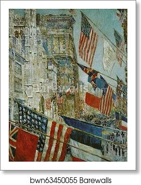 Allies Day, May 1917 by Childe Hassam, Art Print