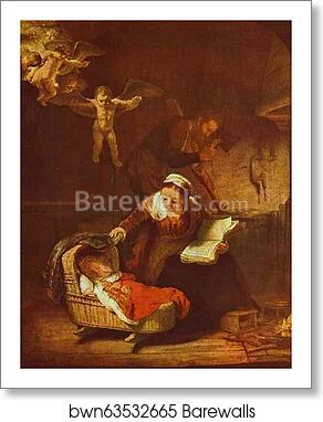 Holy Family by Rembrandt Harmenszoon Van Rijn, Art Print