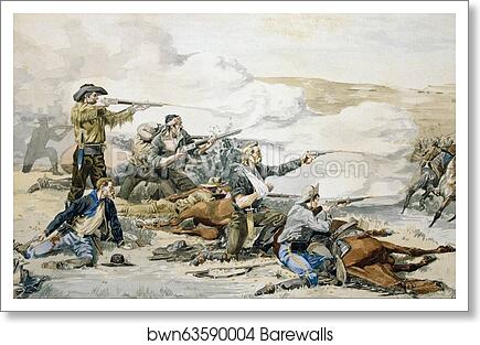 Battle of Beecher's Island by Frederic Remington, Art Print