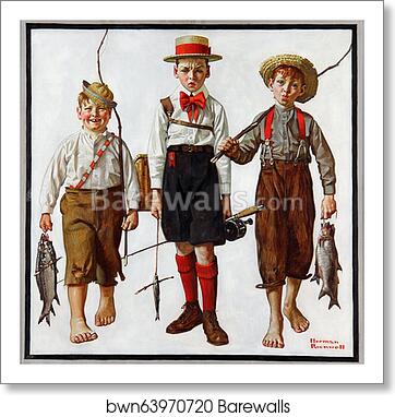 Catch, The by Norman Rockwell, Art Print