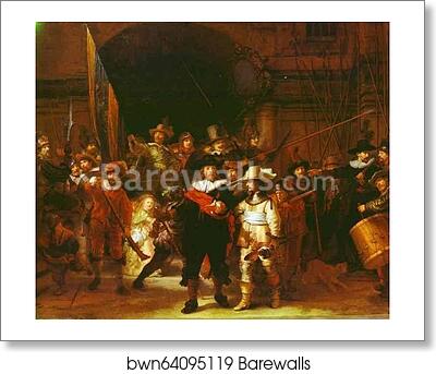 The Night Watch (The Militia Company of Captain Frans Banning Cocq and of Lieutenant Willem van Ruytenburgh) by Rembrandt Harmenszoon Van Rijn, Art Print The Night Watch (The Militia Company of Captain Frans Banning Cocq and of Lieutenant Willem van Ruytenburgh) by Rembrandt Harmenszoon Van Rijn, Art Print