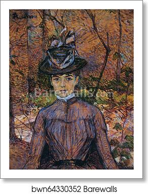 Portrait de Suzanne Valadon (Madame Suzanne Valadon, artiste peintre) by Henri De Toulouse-Lautrec, Art Print