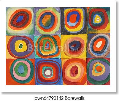 Color Study – Squares with Concentric Circles by Wassily Kandinsky, Art Print Color Study – Squares with Concentric Circles by Wassily Kandinsky, Art Print