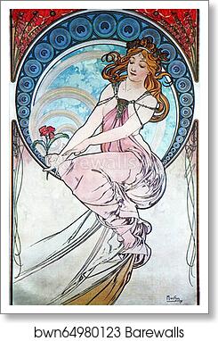 Painting by Alphonse Mucha, Art Print