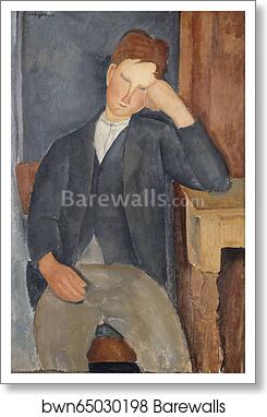 The Young Apprentice by Amedeo Modigliani, Art Print