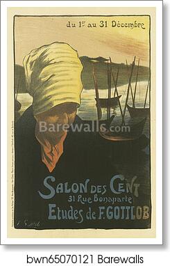 Salon des Cent by Fernand Louis Gottlob, Art Print