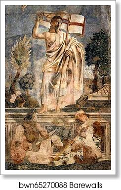 Resurrection. Detail by Andrea Del Castagno, Art Print
