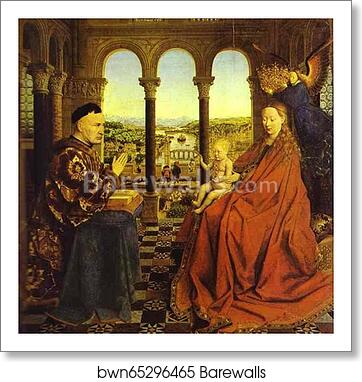 The Virgin of the Chancellor Rolin by Jan Van Eyck, Art Print