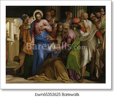 Christ Healing a Woman with an Issue of Blood by Paolo Veronese, Art Print Christ Healing a Woman with an Issue of Blood by Paolo Veronese, Art Print