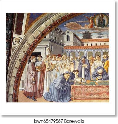 Funeral of St. Augustine. Detail by Benozzo Gozzoli, Art Print Funeral of St. Augustine. Detail by Benozzo Gozzoli, Art Print
