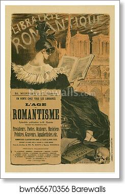 Librairie Romantique by Eugène Grasset, Art Print