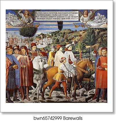 St. Augustine Departing for Milan by Benozzo Gozzoli, Art Print St. Augustine Departing for Milan by Benozzo Gozzoli, Art Print