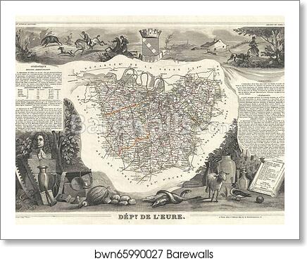 Dept. de l'Eure by Victor Jules Levasseur, Art Print