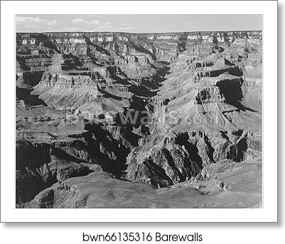 Lighter shadows, "Grand Canyon National Park," Arizona. Photographs of National Parks and Monuments, compiled 1941 - 1942, documenting the period ca. 1933 - 1942 by Ansel Adams (1902-1984), Art Print Lighter shadows, "Grand Canyon National Park," Arizona. Photographs of National Parks and Monuments, compiled 1941 - 1942, documenting the period ca. 1933 - 1942 by Ansel Adams (1902-1984), Art Print