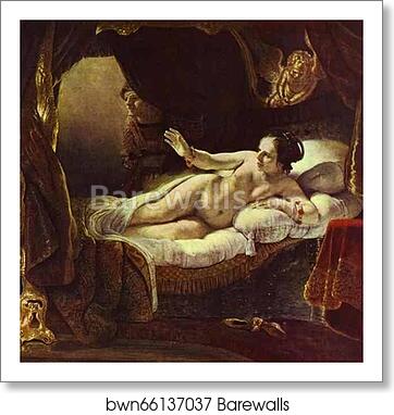 Danae by Rembrandt Harmenszoon Van Rijn, Art Print