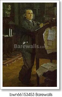 Portrait of the Composer Alexander Serov by Valentin Serov, Art Print Portrait of the Composer Alexander Serov by Valentin Serov, Art Print