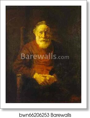 An Old Man in Red by Rembrandt Harmenszoon Van Rijn, Art Print