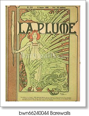 La Plume by Alphonse Mucha, Art Print